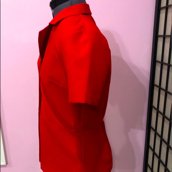 ♥️ A-LIST BY WRAPPER Ladies tailored red short sleeved jacket/blazer size 8 EUC - Picture 6 of 10